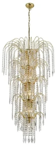 Lustra cristal casa scarii design LUX Waterfall gold 13L