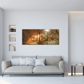 Tablou - Parcul înzăpezit (120x50 cm)