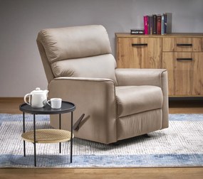 Fotoliu recliner Karim stofa bej H103 cm