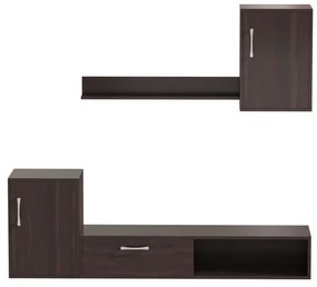 Ansamblu comoda TV Ranian melamina nuc 130x36x27.5 cm