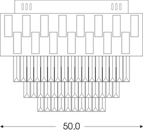 BRILAGI - Plafonieră AURELIA 5xE14/40W/230V Ø 50 cm neagră
