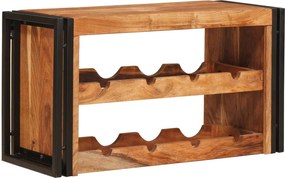 vidaXL Raft pentru vin Maro 100 x 45 x 33 cm Lemn Solid de Acacia