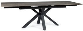 Masa extensibila Columbus Ceramic maro LEGNO/negru L160-240 cm
