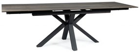 Masa extensibila Columbus Ceramic maro LEGNO/negru L160-240 cm