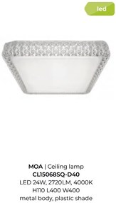 Plafoniera LED design modern Moa 40cm