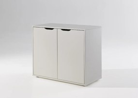 Dulap cu 2 uși din colecția Pino, din MDF lăcuit alb, cu raft interior – Vipack