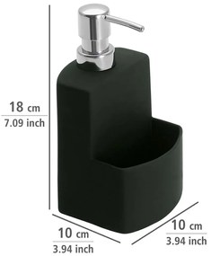 Dozator pentru săpun lichid Wenko Festival, negru