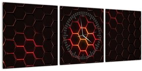 Tablou cu sârmă (cu ceas) (90x30 cm)