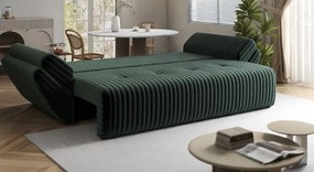 Canapea extensibilă dumonde cu ladă de depozitare si sezut confortabil din spuma high-density, Berlin Ambience Green 250x100 cm
