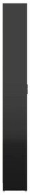 Sifonier de hol, negru extralucios, 55 x 25 x 189 cm, PAL negru foarte lucios, 1