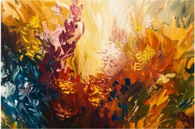 Tablou - pictură abstractă de flori (90x60 cm)