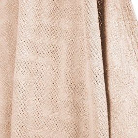 Pătură pentru copii bej din bumbac tricotată 80x80 cm Frosty Almond – Roba