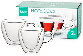 4Home Pahare termo Big Heart Hot&Cool 250 ml, 2 buc