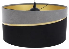 Lustră pe cablu SWING 1xE27/60W/230V negru/gri/auriu