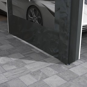 Outsunny Pavilion de Grădină cu Înălțime Reglabilă, 4 Uși și 4 Ferestre, 6x3 m, Gri Închis | Aosom Romania