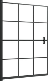 vidaXL Cabină de duș, negru, 100x140 cm, ESG