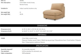 Fotoliu, Modul Canapea design LUX Alden, Renato honey