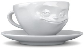 Ceașcă din porțelan pentru cafea 58products Smile, 200 ml, alb