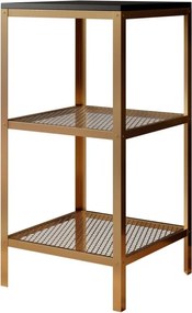 Raft metalic pentru carti, 40x80x40 cm, Rolin 1, ADRK Furniture (Culoare: Alb / Sonoma)