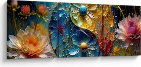 Tablou - Armonie și echilibru (cu ceas) (90x30 cm)