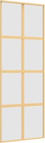 vidaXL Ușă glisantă, auriu, 76x205 cm, sticlă ESG mată și aluminiu