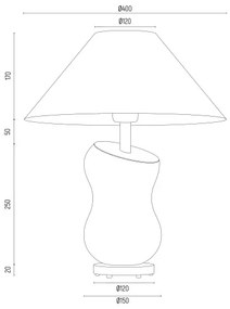 Veioza, lampa de masa design modern Veneto alb
