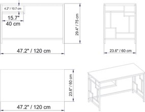 Birou Victory Gold and White