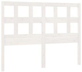 818911 vidaXL Tăblie de pat, alb, 125,5x4x100 cm, lemn masiv de pin