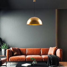 Lustră pe cablu KURE 1xE27/40W/230V auriu