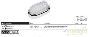 Aplica de perete exterior IP44 ESTAY-P alba 72010