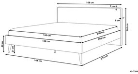 Pat matrimonial 160 cm SERVI (cu somieră) (lemn deschis). 1007527
