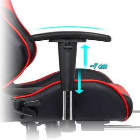 Scaun gaming rosu din piele ecologica, ergonomic si reglabil OFF 306