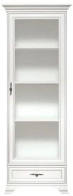Vitrina Idento, 1 Usa 1 Sertar, H 210 CM, MDF Alb Alpin