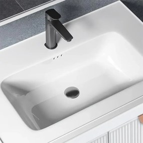 Set mobilier de baie cu lavoar Mario 60 cm Alb
