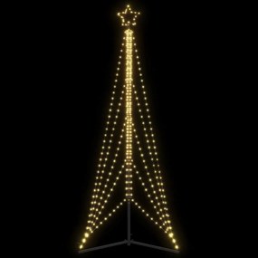 vidaXL Pom de Crăciun LED 525 LED-uri Alb Cald 302 cm