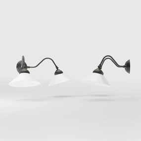 Aplica de perete din alama si sticla design vintage Sofia