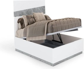 Pat lemn masiv Alba Dream cu ladă de depozitare 160/180x200cm - 180x200