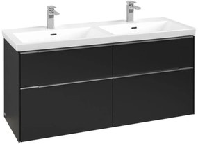 Villeroy &amp; Boch Subway 3.0 dulap 127.2x46.2x57.6 cm dulap atârnat sub chiuvetă negru C568L0VL