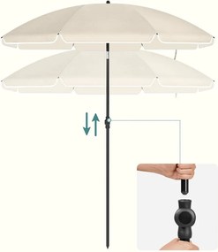 Umbrelă SOLARA, Ø160 cm, bej SongmicsHome