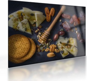 Tablou pe sticlă cu cu fructe uscate (70x50 cm)