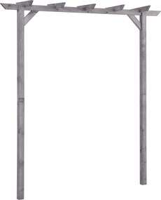 vidaXL Pergolă de grădină, gri, 200x40x205 cm, lemn de pin tratat