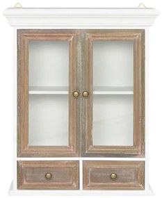280073 vidaXL Dulap de perete, alb, 49 x 22 x 59 cm, lemn masiv