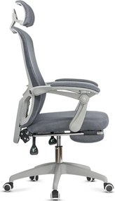 Scaun ergonomic OFF 430 gri, suport picioare și rabatare 135°