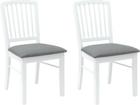 vidaXL Scaune de dining 2 pcs Alb 50 x 52,5 x 91 cm