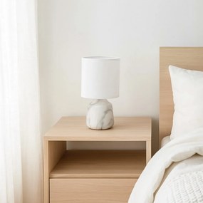 Lampa de masa decorativa marmura/alb Nalisa