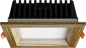 Corp de iluminat LED încastrat SQUARE LED/6W/230V 3000K 12x12 cm lemn masiv frasin APLED