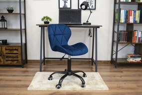 Scaun de birou albastru închis NOTO VELVET