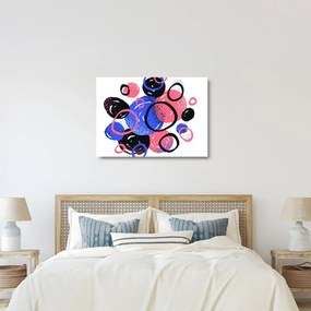 Tablou pe sticlă - Motiv cercuri în culori vii (70x50 cm)