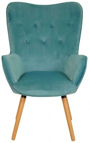 Fotoliu din catifea turcoaz COSY