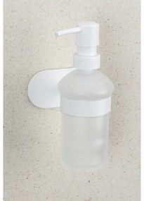 Dozator de săpun lichid alb autoadeziv din sticlă 200 ml Orea – Wenko